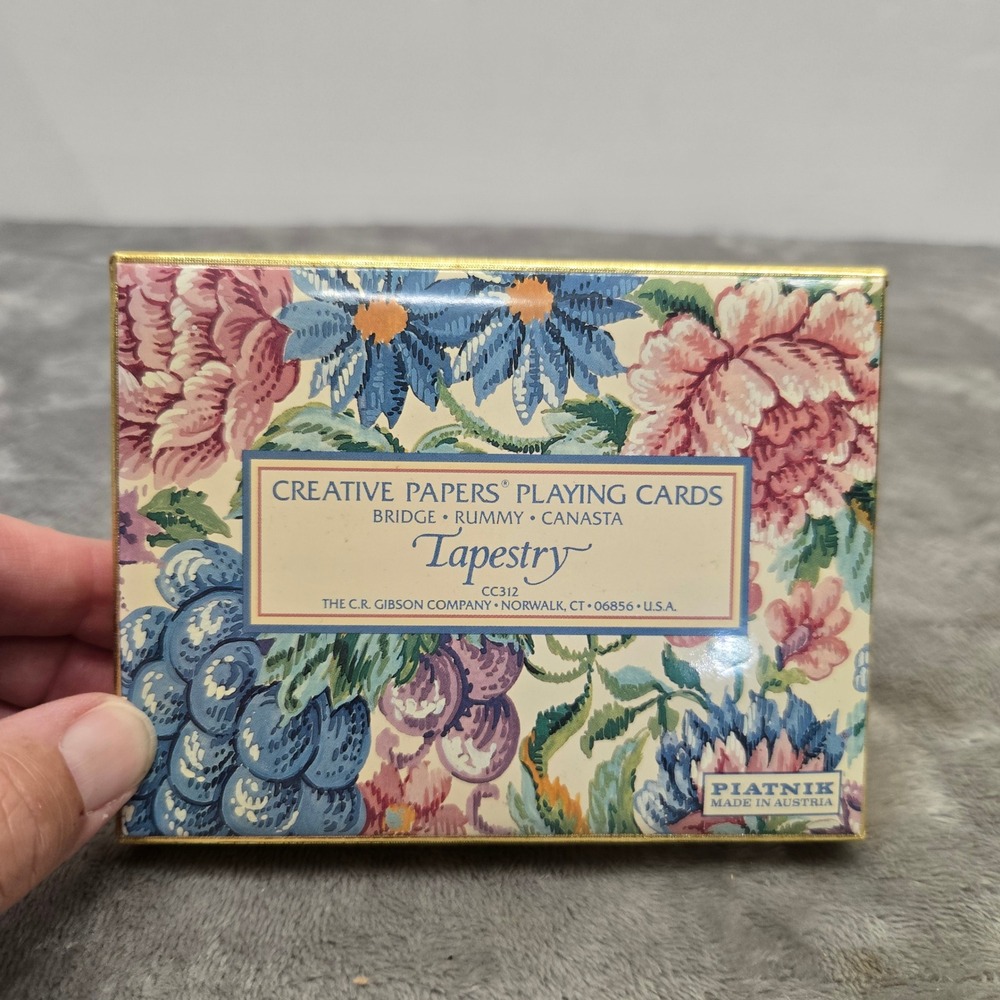Piatnik Creative Papers Tapestry Floral Playing Cards 2 Decks Sealed Austria